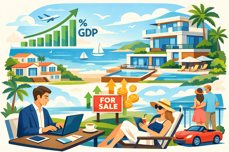 Illustration depicting Costa Rican currency stability